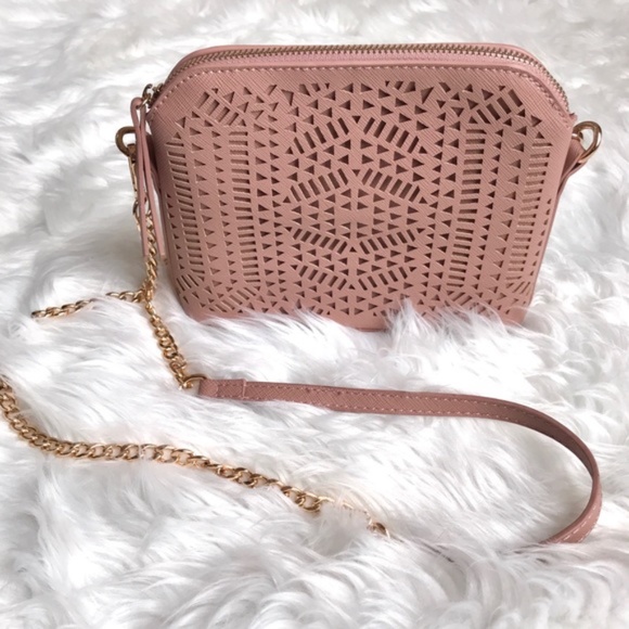 Madison West Handbags - Madison West Nude Crossbody Bag